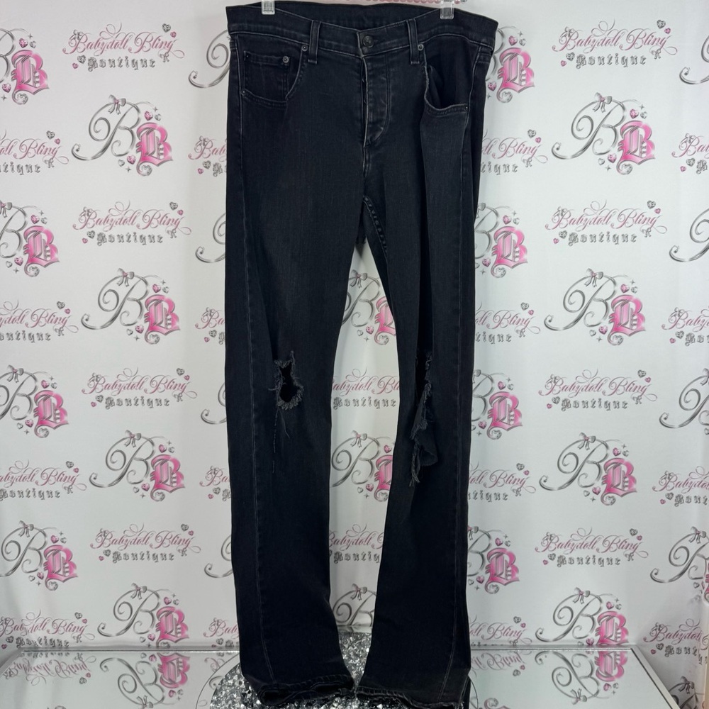 rag & bone jeans bottoms pants rips Black Distressed Skinny leg standard issue